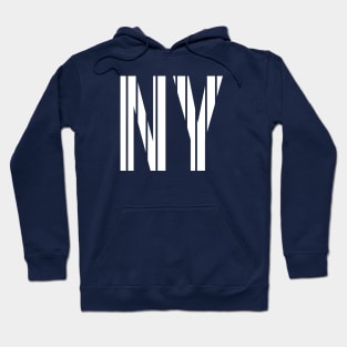 New York 'NY Pinstripes' Baseball Fan T-Shirt: Sport Your Bronx Pride with Classic NY Style! Hoodie